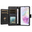 For Samsung Galaxy A56 5G / M56 5G Case with Multi-Card Holder and Strap PU Leather Phone Cover Stand - Black - 2