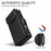 For Samsung Galaxy A56 5G / M56 5G Case with Multi-Card Holder and Strap PU Leather Phone Cover Stand - Black - 3