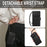 For Samsung Galaxy A56 5G / M56 5G Case with Multi-Card Holder and Strap PU Leather Phone Cover Stand - Black - 5