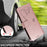 For Samsung Galaxy A56 5G / M56 5G Case Cat Pattern Imprint Leather Phone Cover with Wrist Strap - Rose Gold - 3
