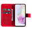For Samsung Galaxy A36 5G Leather Wallet Case Sunflower Imprinted Phone Cover - Red - 2