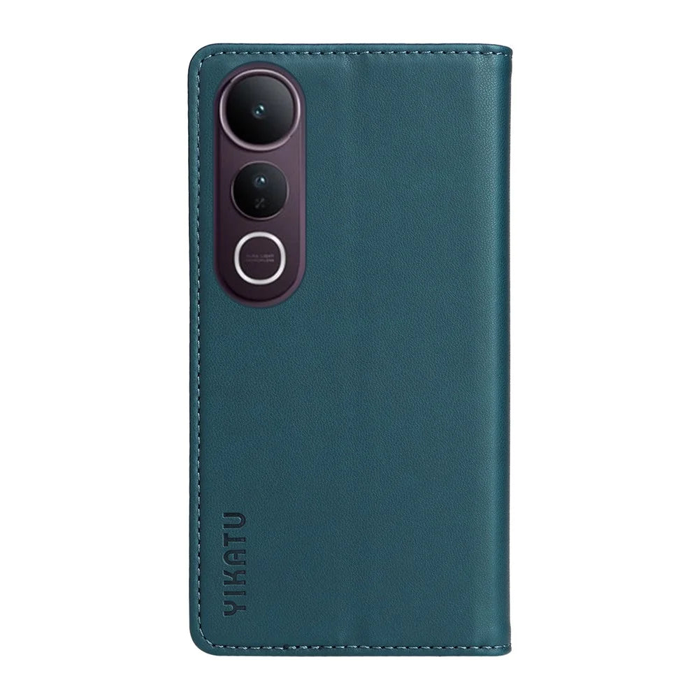 YIKATU For vivo V50 Lite 5G Phone Cases  Magnetic Closure PU Leather Mobile Cover - Green - 6