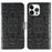 For iPhone 14 Pro Max Case PU Leather Mandala Imprinted Design Wallet Phone Cover - Black - 1