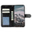 For iPhone 14 Pro Max Case PU Leather Mandala Imprinted Design Wallet Phone Cover - Black - 2