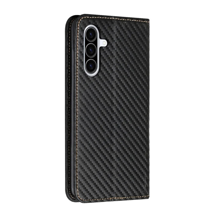 For Samsung Galaxy A36 5G Case Leather Flip Phone Cover Stand Strong Magnetic Closure - Black - 7