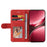 For vivo V50 Lite 5G Leather Phone Case Stand Wallet with Bi-colour Splicing Design - Red - 2