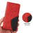 For vivo V50 Lite 5G Leather Phone Case Stand Wallet with Bi-colour Splicing Design - Red - 3