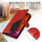 For vivo V50 Lite 5G Leather Phone Case Stand Wallet with Bi-colour Splicing Design - Red - 4