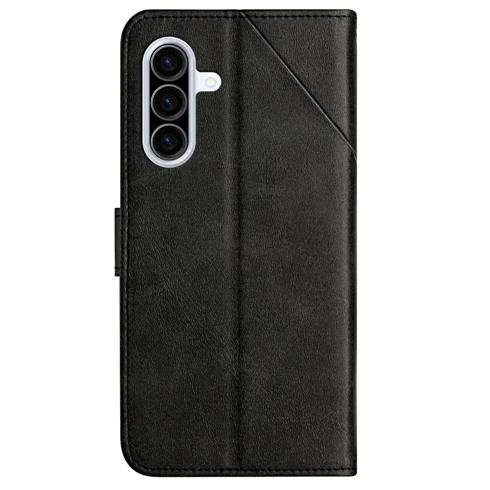 For Samsung Galaxy A36 5G Case Line Pattern Wallet Leather Phone Cover - Black - 7