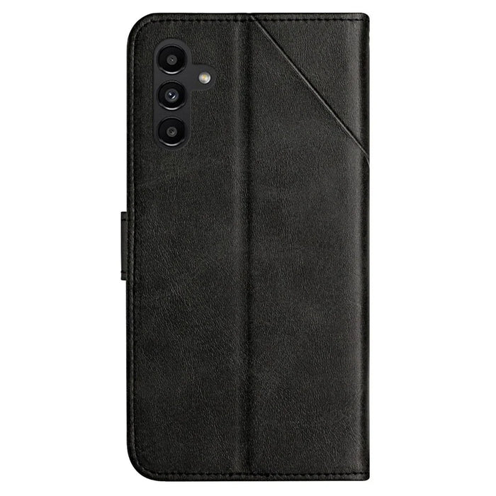 For Samsung Galaxy A56 5G Case Line Pattern Wallet Leather Phone Cover - Black - 7