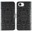 For iPhone 17e / 16e Case PU Leather Mandala Imprinted Design Wallet Phone Cover - Black - 1