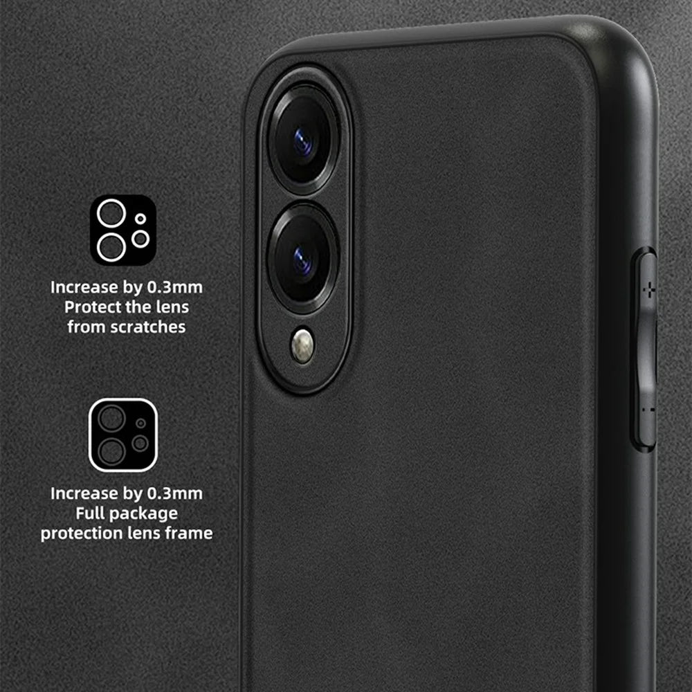 ANNYOJO For Samsung Galaxy S25 Edge Case PU Leather + PC + TPU Anti Drop Phone Back Cover - Black - 3