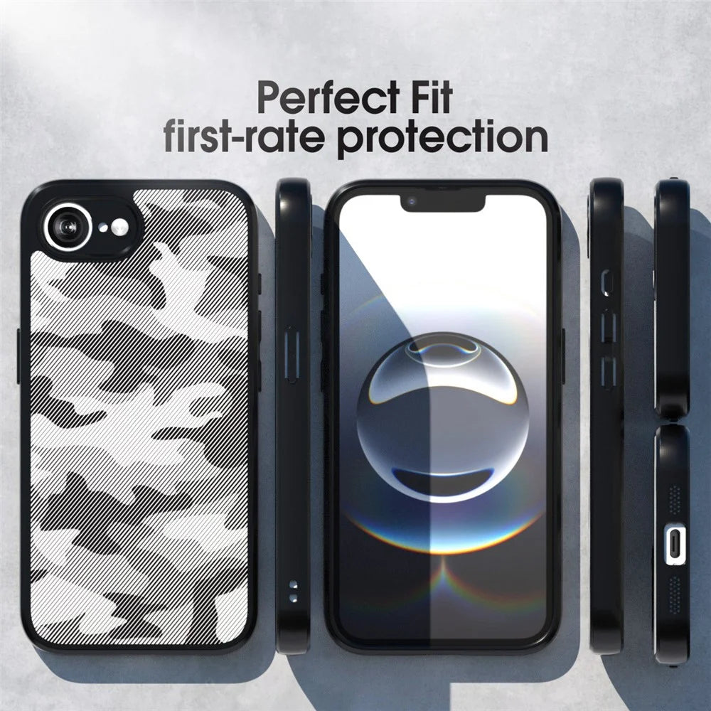 IBMRS For iPhone 17e / 16e Case TPU + PC Heavy Duty Shockproof Phone Cover - Artistic Camouflage - 3