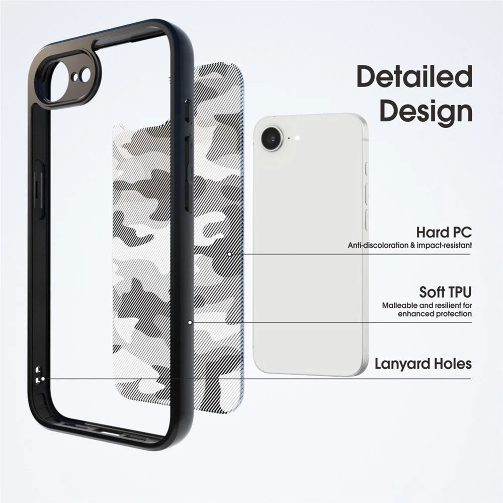 IBMRS For iPhone 17e / 16e Case TPU + PC Heavy Duty Shockproof Phone Cover - Artistic Camouflage - 4