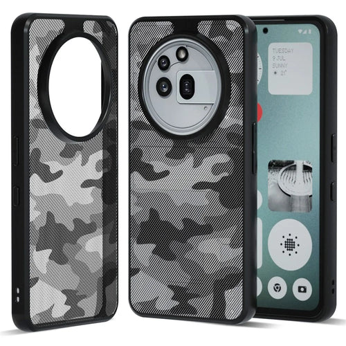 IBMRS For Nothing Phone (3a) Pro Case Soft TPU Frame Hard PC Back Anti-Fall Phone Cover - Artistic Camouflage - 1