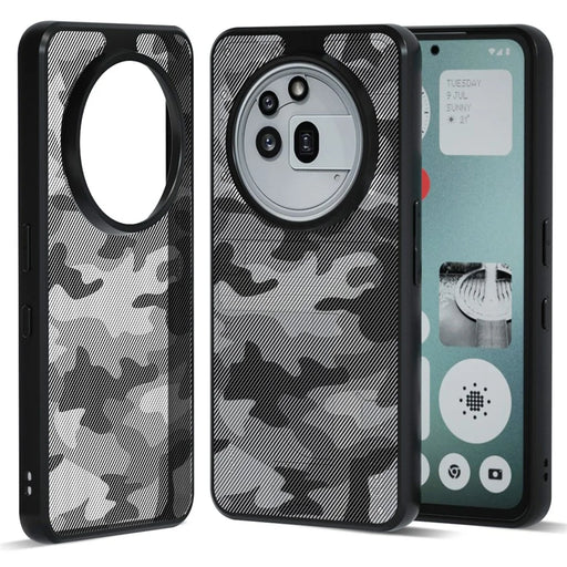 IBMRS For Nothing Phone (3a) Pro Case Soft TPU Frame Hard PC Back Anti-Fall Phone Cover - Artistic Camouflage - 1