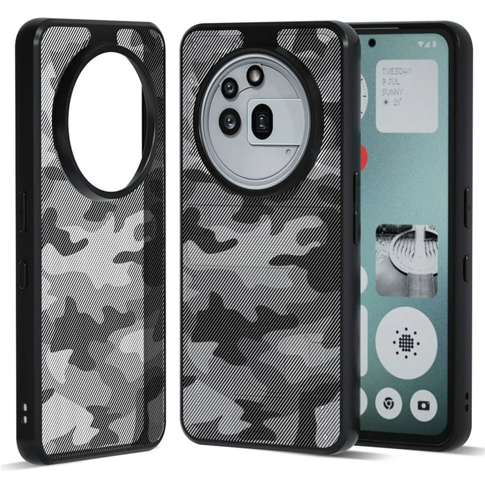 IBMRS For Nothing Phone (3a) Pro Case Soft TPU Frame Hard PC Back Anti-Fall Phone Cover - Artistic Camouflage - 1