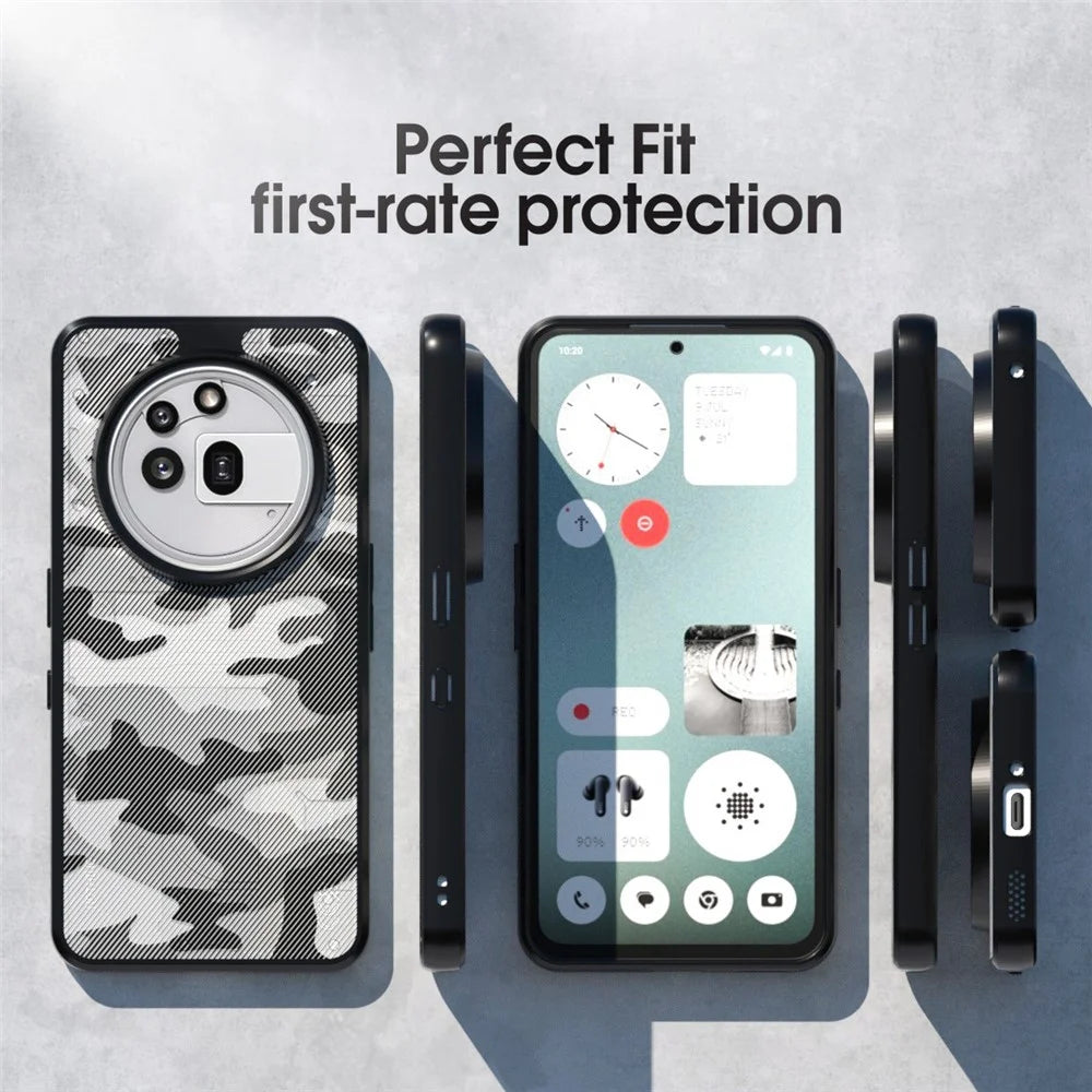 IBMRS For Nothing Phone (3a) Pro Case Soft TPU Frame Hard PC Back Anti-Fall Phone Cover - Artistic Camouflage - 3