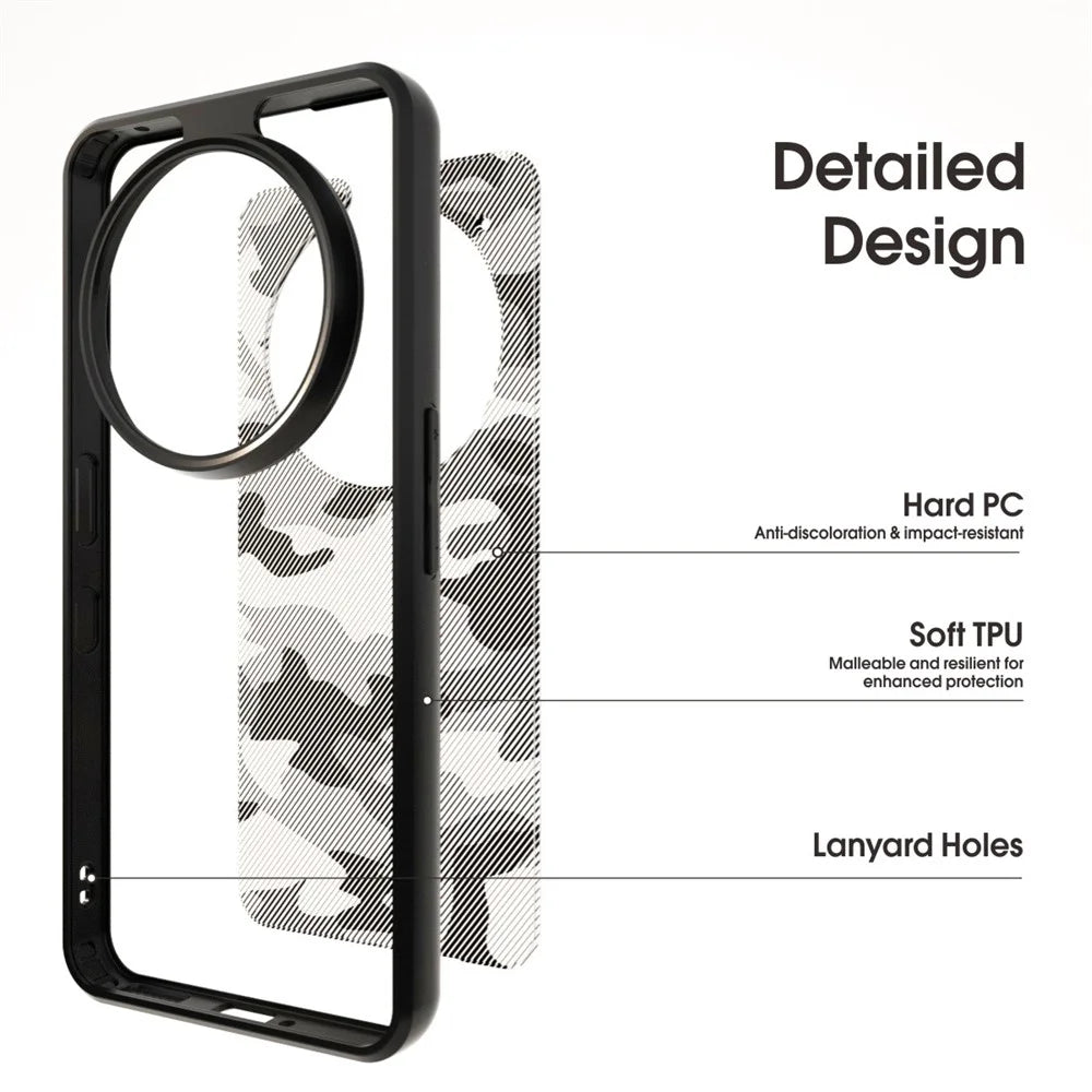 IBMRS For Nothing Phone (3a) Pro Case Soft TPU Frame Hard PC Back Anti-Fall Phone Cover - Artistic Camouflage - 4