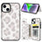 AHASTYLE WG08 For iPhone 14 Case Pattern Printing Wallet Kickstand Anti Drop Leather Phone Back Cover - Leopard - 1