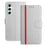For Samsung Galaxy A34 5G Phone Cases Wallet Stand Color Splicing Leather Cover with Magnetic Clasp - Silver - 1