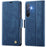 AUTSPACE For Samsung Galaxy A36 5G Case  A11 RFID Blocking Retro Leather Cell Phone Wallet Cover - Blue - 1