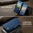 AUTSPACE For Samsung Galaxy A36 5G Case  A11 RFID Blocking Retro Leather Cell Phone Wallet Cover - Blue - 4