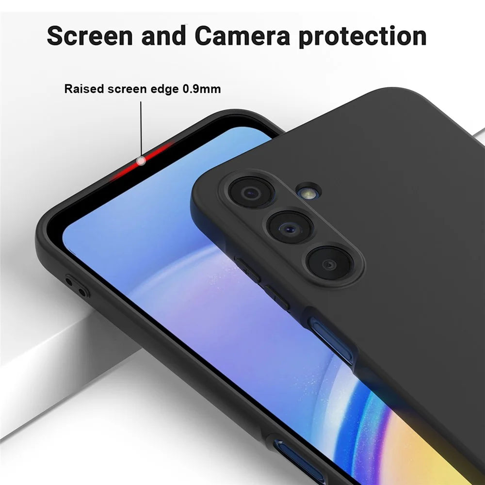 For Samsung Galaxy F16 5G / Galaxy M16 5G Liquid Silicone Case Phone Back Cover with Hand Strap - Black - 4