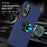 For Samsung Galaxy S25 Edge Case PC + TPU Phone Cover with Rotatable Ring Holder - Blue - 3