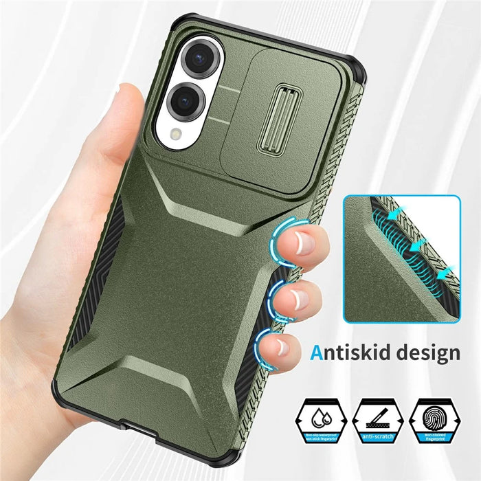 For Samsung Galaxy S25 Edge Case Camshield TPU + PC Phone Cover Non-Slip Side Edge - Green - 4