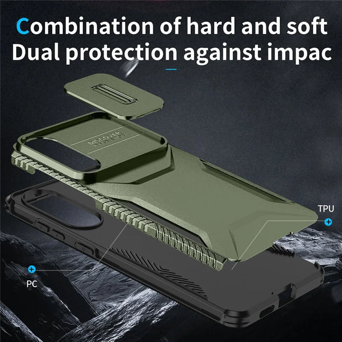 For Samsung Galaxy S25 Edge Case Camshield TPU + PC Phone Cover Non-Slip Side Edge - Green - 6