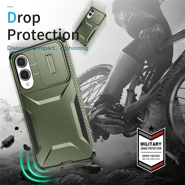 For Samsung Galaxy S25 Edge Case Camshield TPU + PC Phone Cover Non-Slip Side Edge - Green - 7