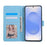 For Samsung Galaxy S25 Edge Case Lacquered Marble Pattern Leather Phone Cover - Blue - 2