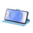 For Samsung Galaxy S25 Edge Case Lacquered Marble Pattern Leather Phone Cover - Blue - 3