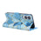 For Samsung Galaxy S25 Edge Case Lacquered Marble Pattern Leather Phone Cover - Blue - 4