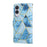 For Samsung Galaxy S25 Edge Case Lacquered Marble Pattern Leather Phone Cover - Blue - 7