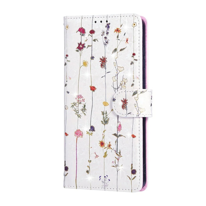 For Samsung Galaxy S25 Edge Case RFID Blocking Flower Leather Phone Cover - Small Flower - 6