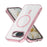 For Google Pixel 9a Magnetic Case TPU+PC Transparent Phone Cover - Pink - 2