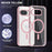 For Google Pixel 9a Magnetic Case TPU+PC Transparent Phone Cover - Pink - 5