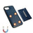 For iPhone 17e / 16e Case Card Bag Kickstand TPU + PU Phone Cover - Blue - 3