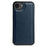 For iPhone 17e / 16e Case Calf Texture PU Leather Anti Fingerprint Back Phone Cover - Blue - 3