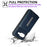 For Google Pixel 9a Case Card Bag Kickstand TPU + PU Phone Cover - Blue - 4