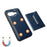 For Google Pixel 9a Case Card Bag Kickstand TPU + PU Phone Cover - Blue - 6