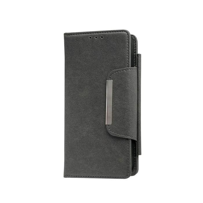 For Google Pixel 9a Case Detachable 2-in-1 Magnetic Closure PU Leather Wallet Phone Case - Grey - 7