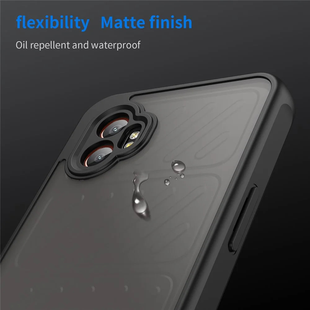 For Samsung Galaxy XCover7 Pro Case Drop Proof Airbags Frosted Translucent PC + TPU Phone Back Cover - Black - 7