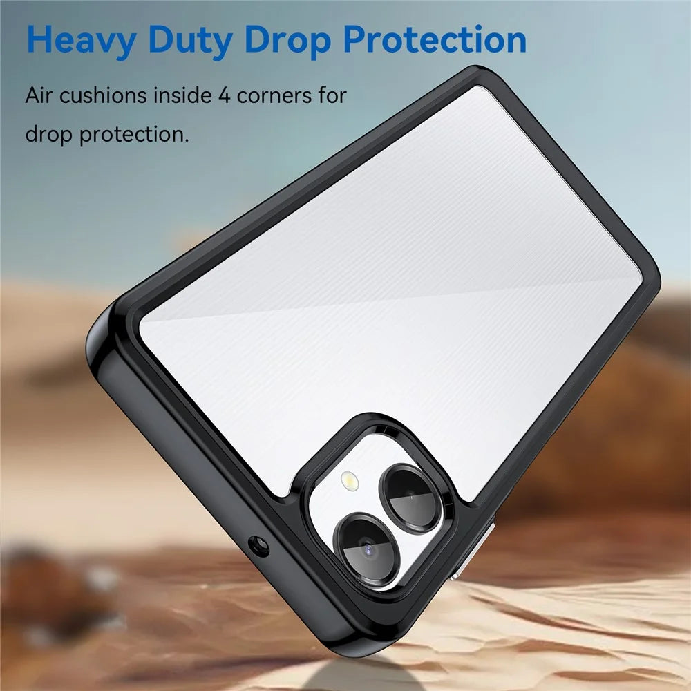 For Samsung Galaxy A06 5G Case TPU + Acrylic Protective Clear Phone Cover - Black - 2