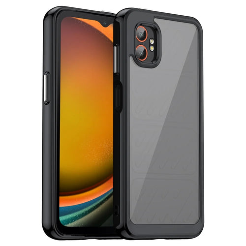 For Samsung Galaxy XCover7 Pro Case TPU + Acrylic Protective Clear Phone Cover - Black - 1