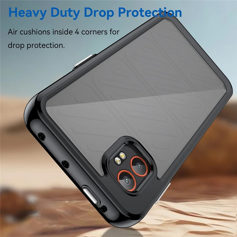 For Samsung Galaxy XCover7 Pro Case TPU + Acrylic Protective Clear Phone Cover - Black - 2
