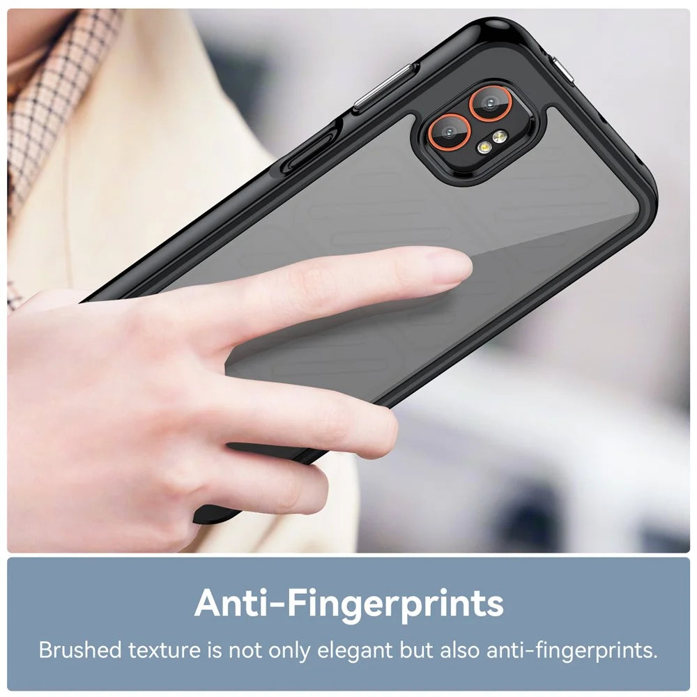 For Samsung Galaxy XCover7 Pro Case TPU + Acrylic Protective Clear Phone Cover - Black - 4