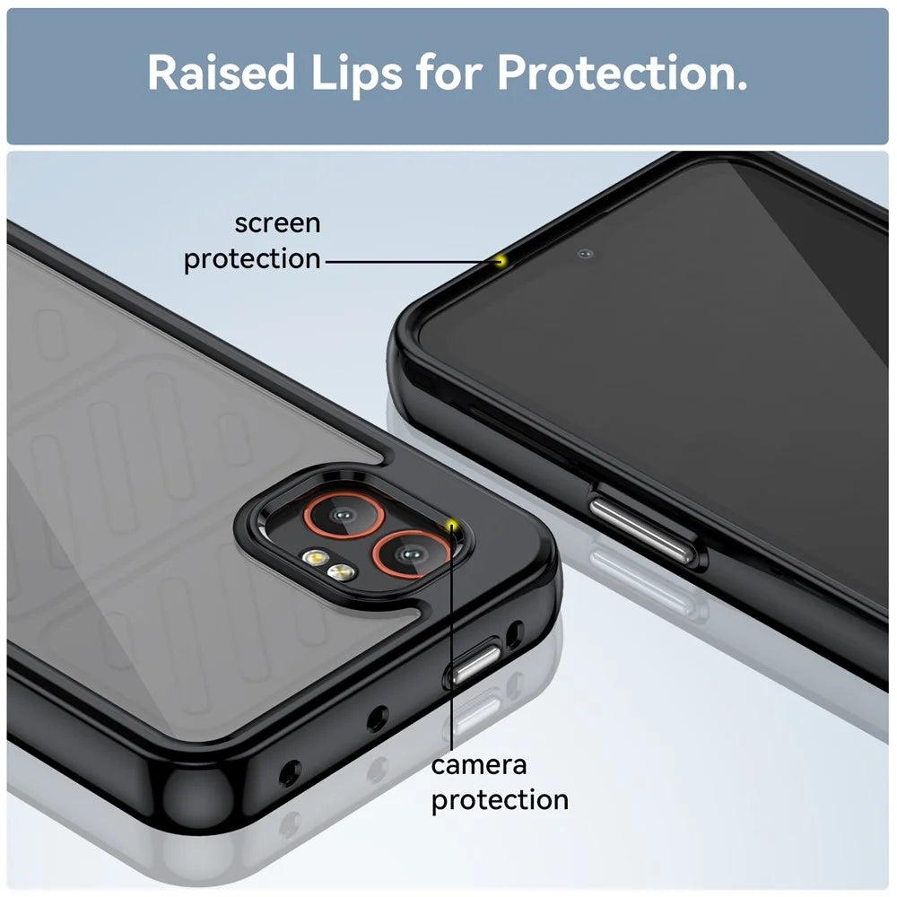 For Samsung Galaxy XCover7 Pro Case TPU + Acrylic Protective Clear Phone Cover - Black - 5